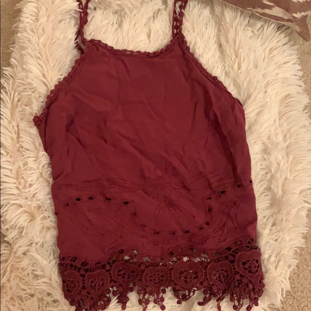Pacsun burgundy halter tank